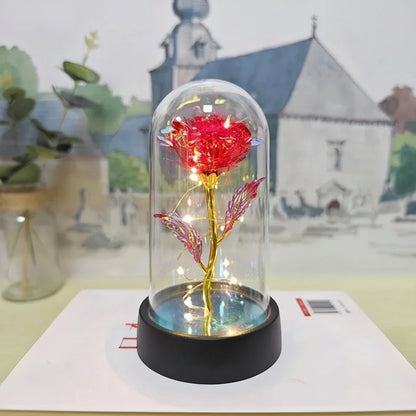 Artificial Rose Valentines Eternal LED Light Flower