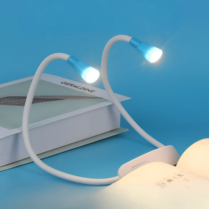Neck Light Rechargeable LED Reading Lamp Adjustable Dual Heads