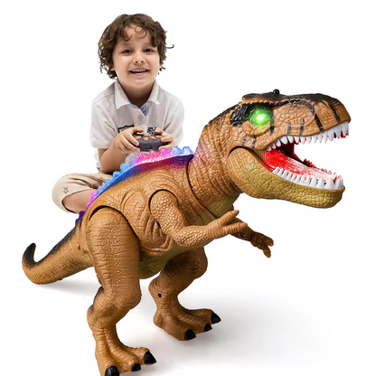 Remote Control Dinosaur Toy Walking Roaring LED Light Up