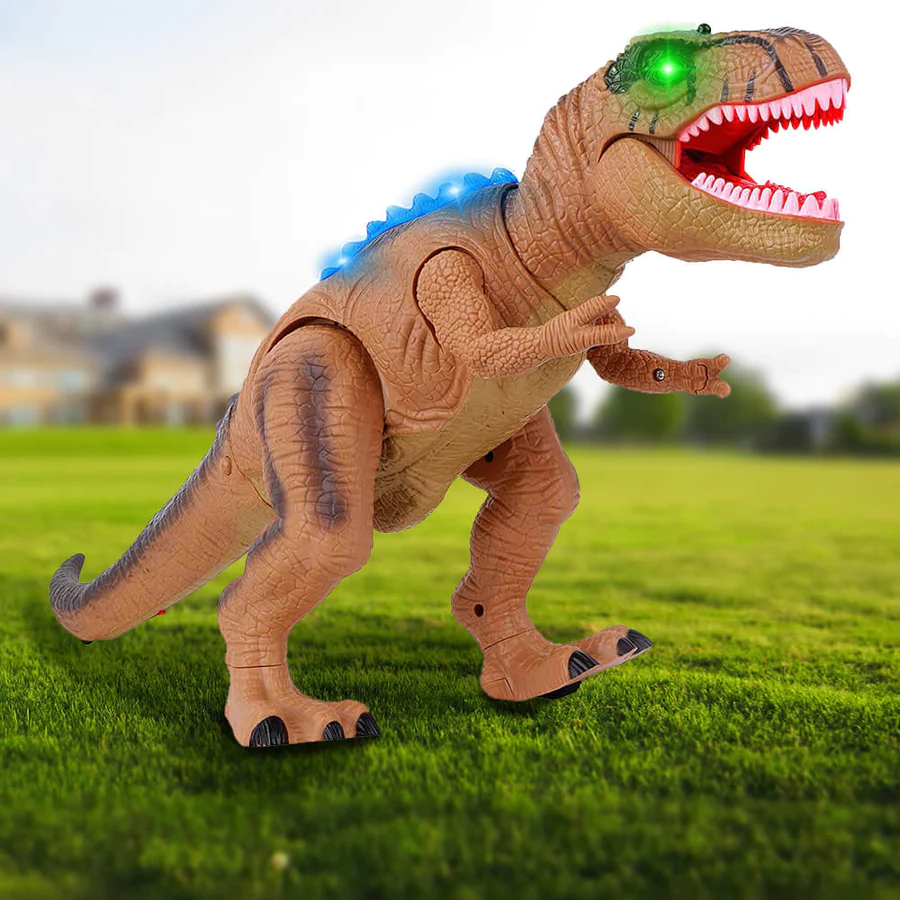 Remote Control Dinosaur Toy Walking Roaring LED Light Up