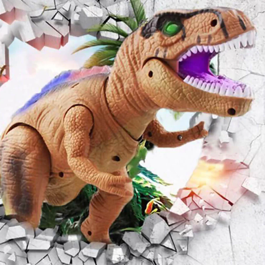 Remote Control Dinosaur Toy Walking Roaring LED Light Up