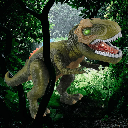 Remote Control Dinosaur Toy Walking Roaring LED Light Up