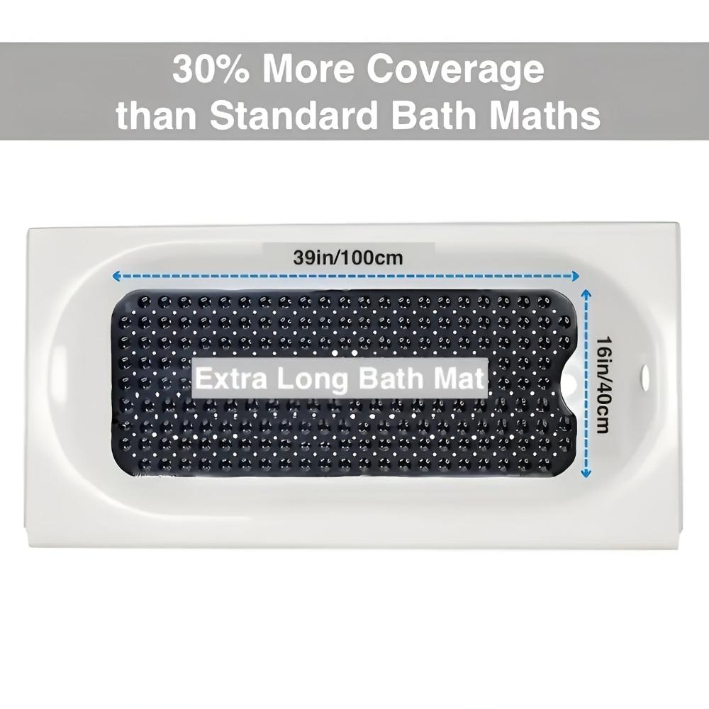 Non-slip bath mat | 200+ suction cup grip