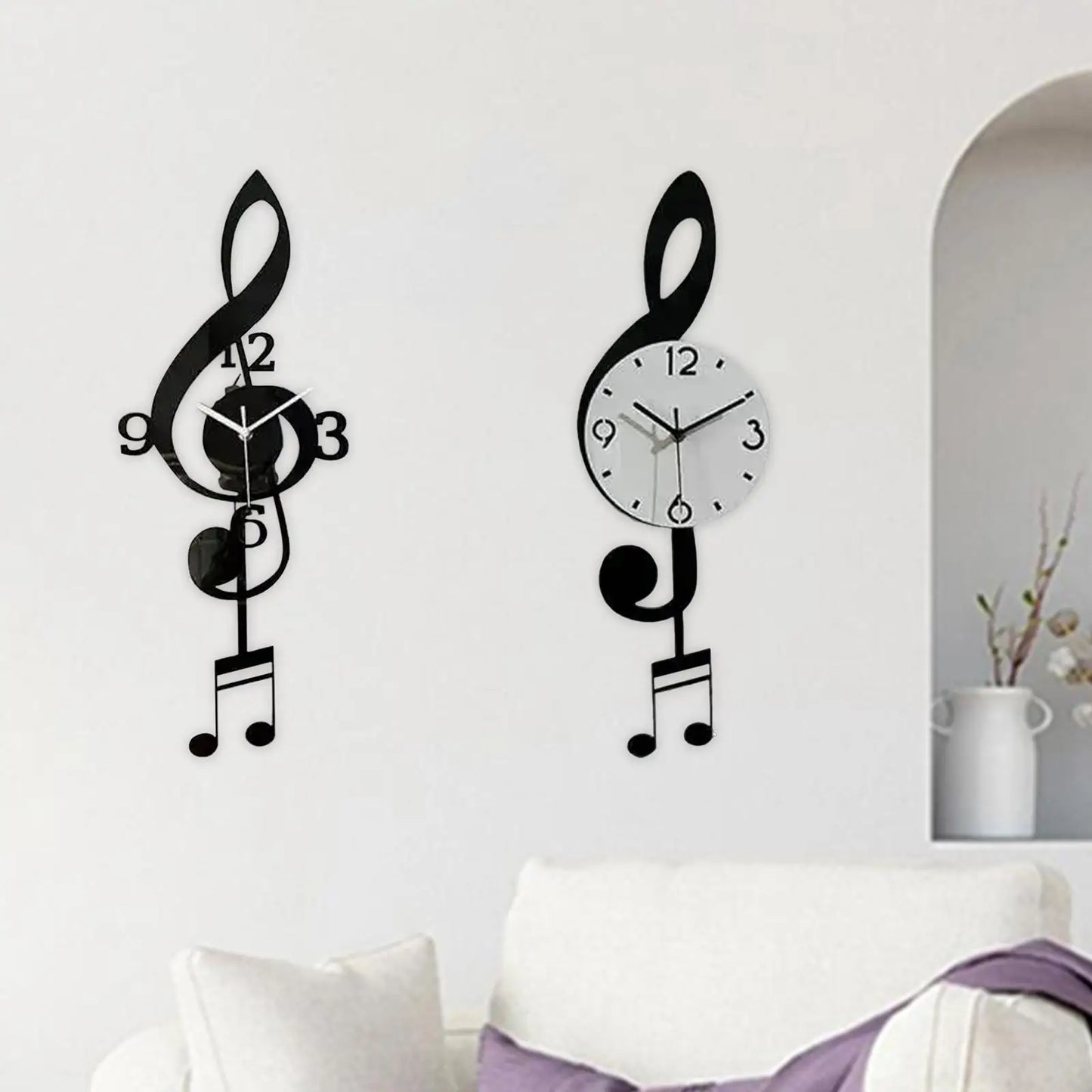 Musical Note Pendulum Wall Clock