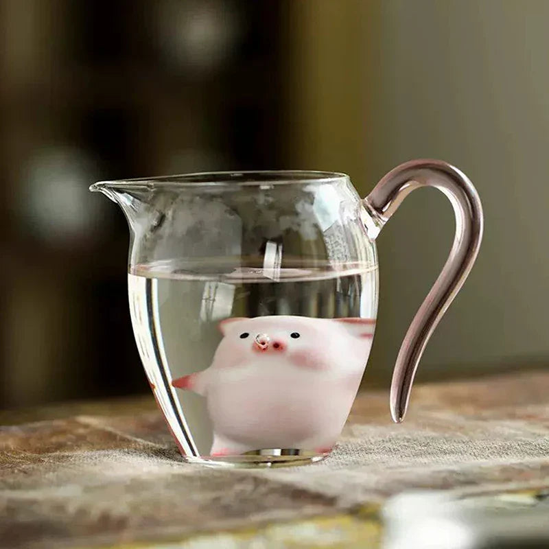 Little Pig Ceramic Tea Tray Decoration