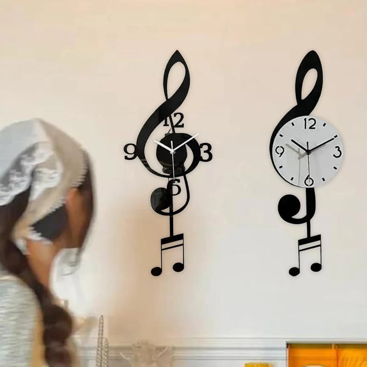 Musical Note Pendulum Wall Clock