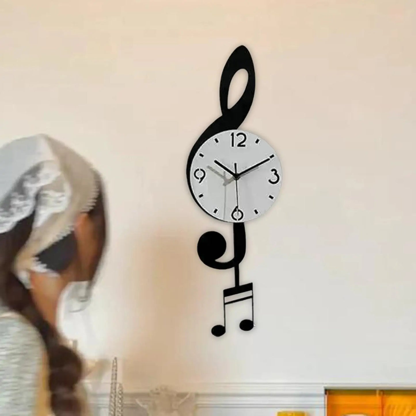 Musical Note Pendulum Wall Clock