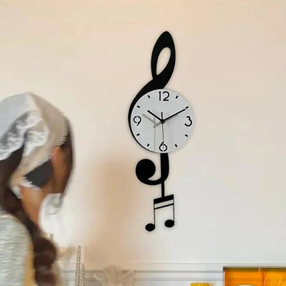 Musical Note Pendulum Wall Clock