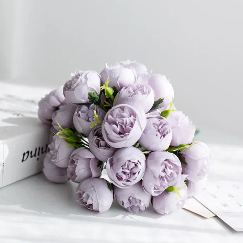 Wedding Bouquet Silk Peony Romantic 27 Bloom Flower Arrangement