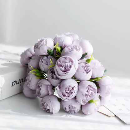 Wedding Bouquet Silk Peony Romantic 27 Bloom Flower Arrangement