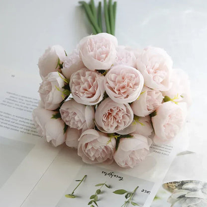 Wedding Bouquet Silk Peony Romantic 27 Bloom Flower Arrangement