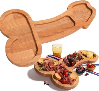 Cheese Board Wooden Serving Platter with Compartments