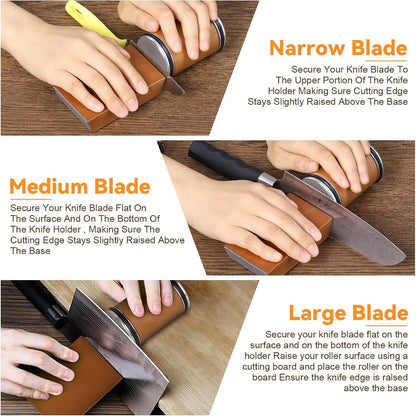 Knife Sharpener Rolling Diamond Ceramic Manual Kitchen Sharpener Tool