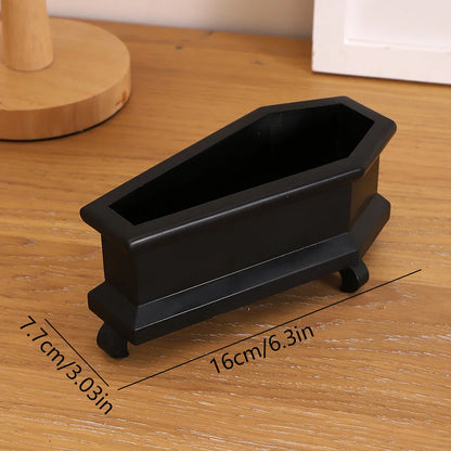Rest In Leaves Coffin Plant Pot