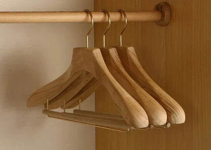 Wooden Clothes Hangers Wide Shoulder Non Slip Suit Coat Hanger