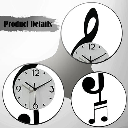 Musical Note Pendulum Wall Clock