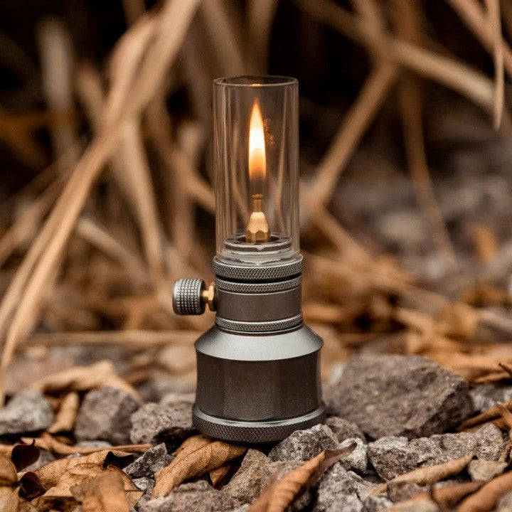 Camping Lantern Butane Gas Portable Aluminum Outdoor Light