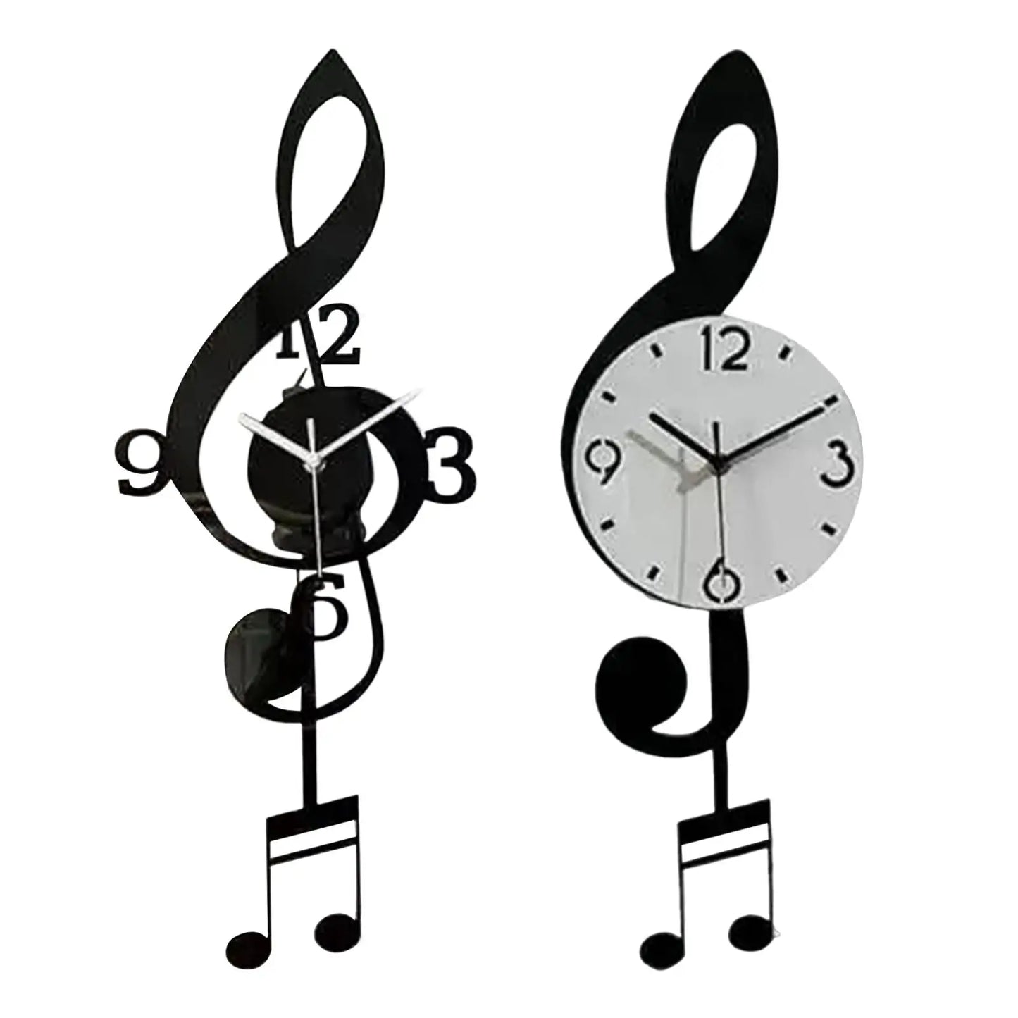 Musical Note Pendulum Wall Clock