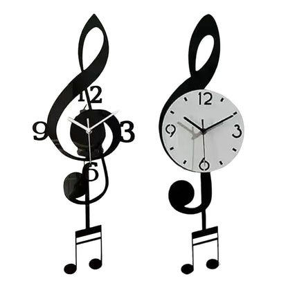 Musical Note Pendulum Wall Clock