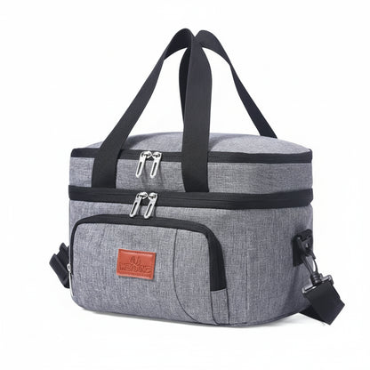 Multifunctional Double Layers Cooler Lunch Bags Large Capacity