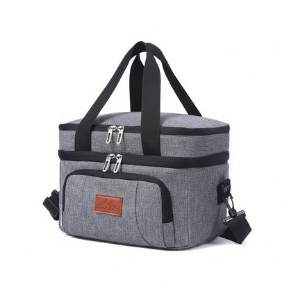 Multifunctional Double Layers Cooler Lunch Bags Large Capacity