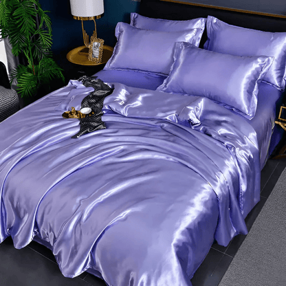 Bedding Set Satin Bed Sheets Soft Cooling Queen King Set