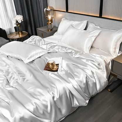 Bedding Set Satin Bed Sheets Soft Cooling Queen King Set