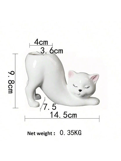 Grow a Tail Cat-Shaped Planter Vase