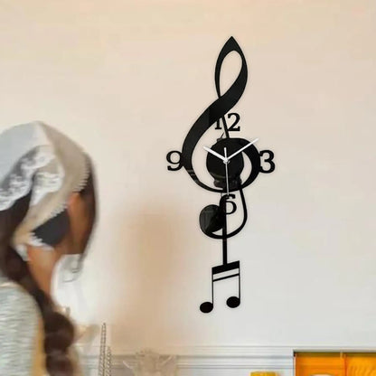 Musical Note Pendulum Wall Clock