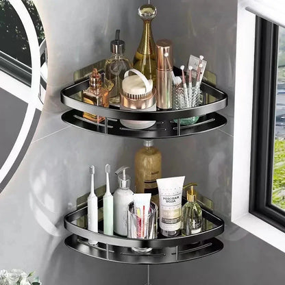 Shower Caddy Corner Shelf No Drill Adhesive Bathroom Organizer 2 Pack