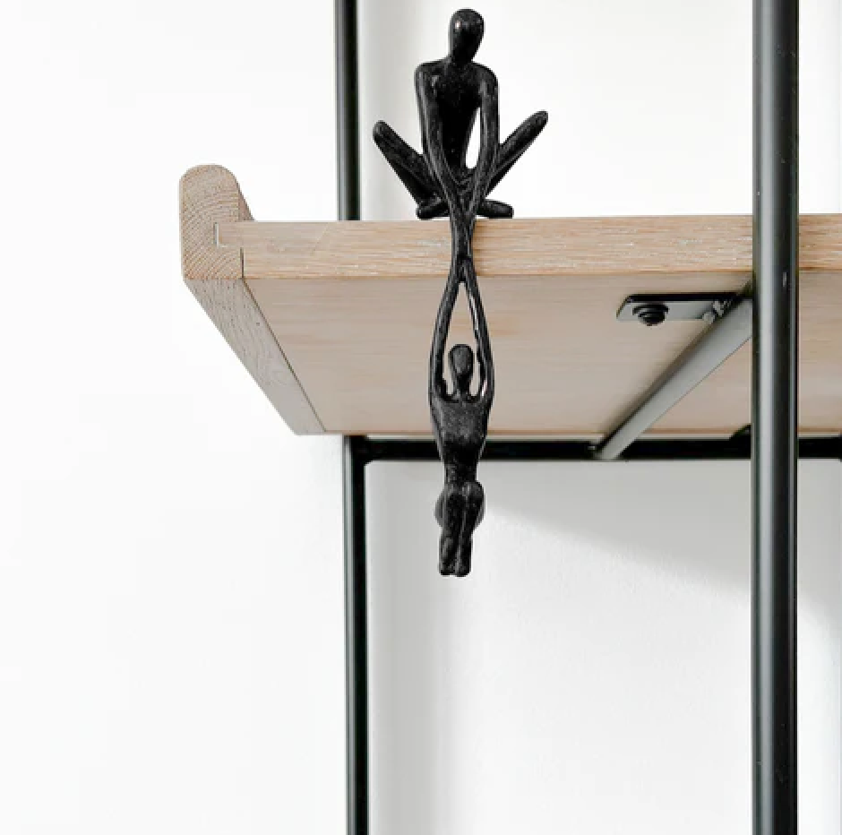 Abstract Couple Shelf Sculpture | Hanging shelf décor