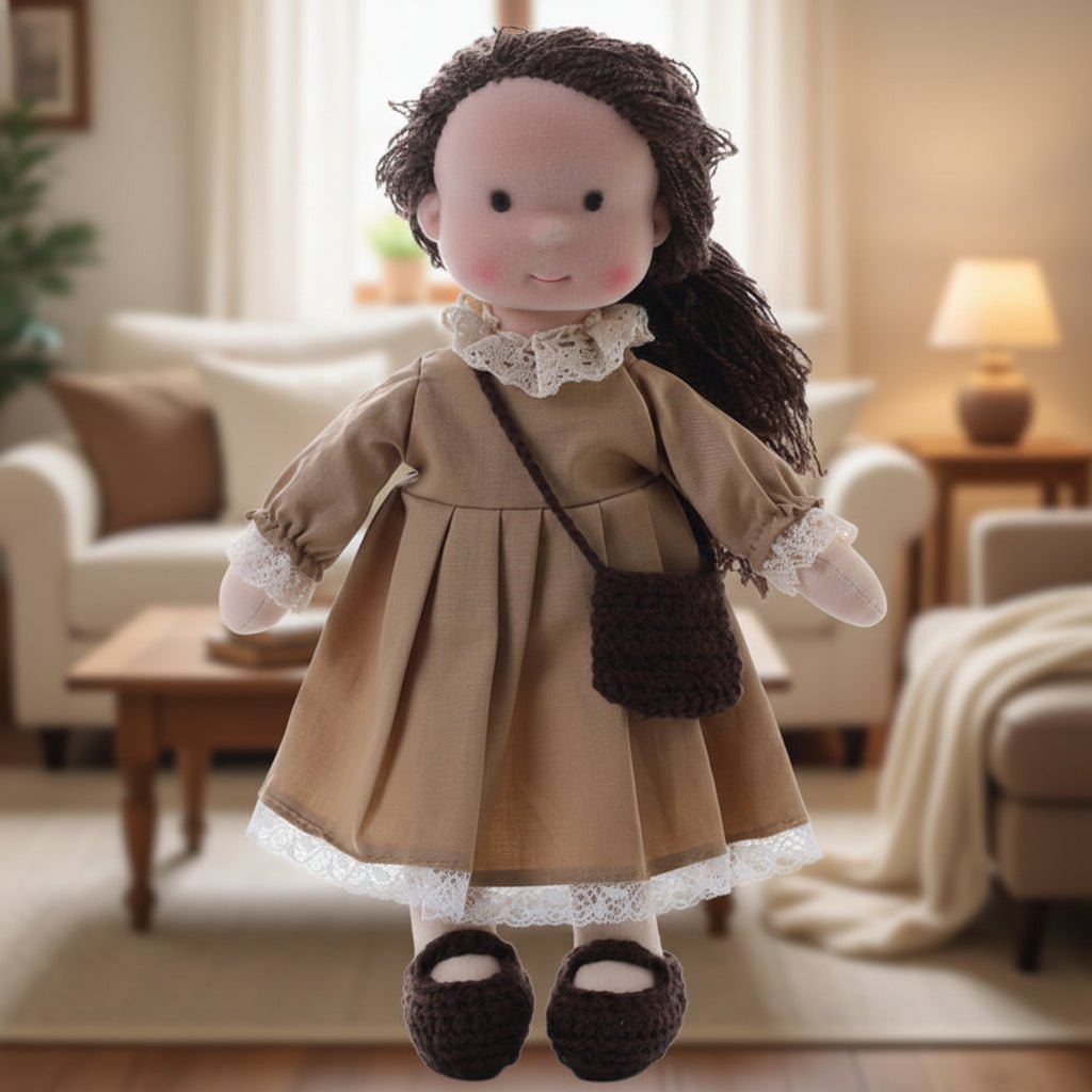 Baby Doll Soft Plush Cotton Handmade Waldorf Style Toy