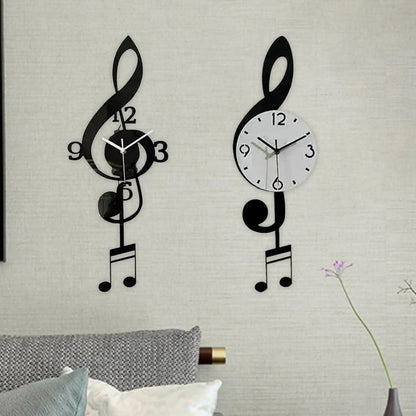 Musical Note Pendulum Wall Clock