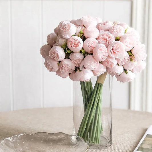 Wedding Bouquet Silk Peony Romantic 27 Bloom Flower Arrangement