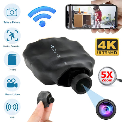 Security Camera Wireless 4K Mini WiFi Indoor Surveillance Camera