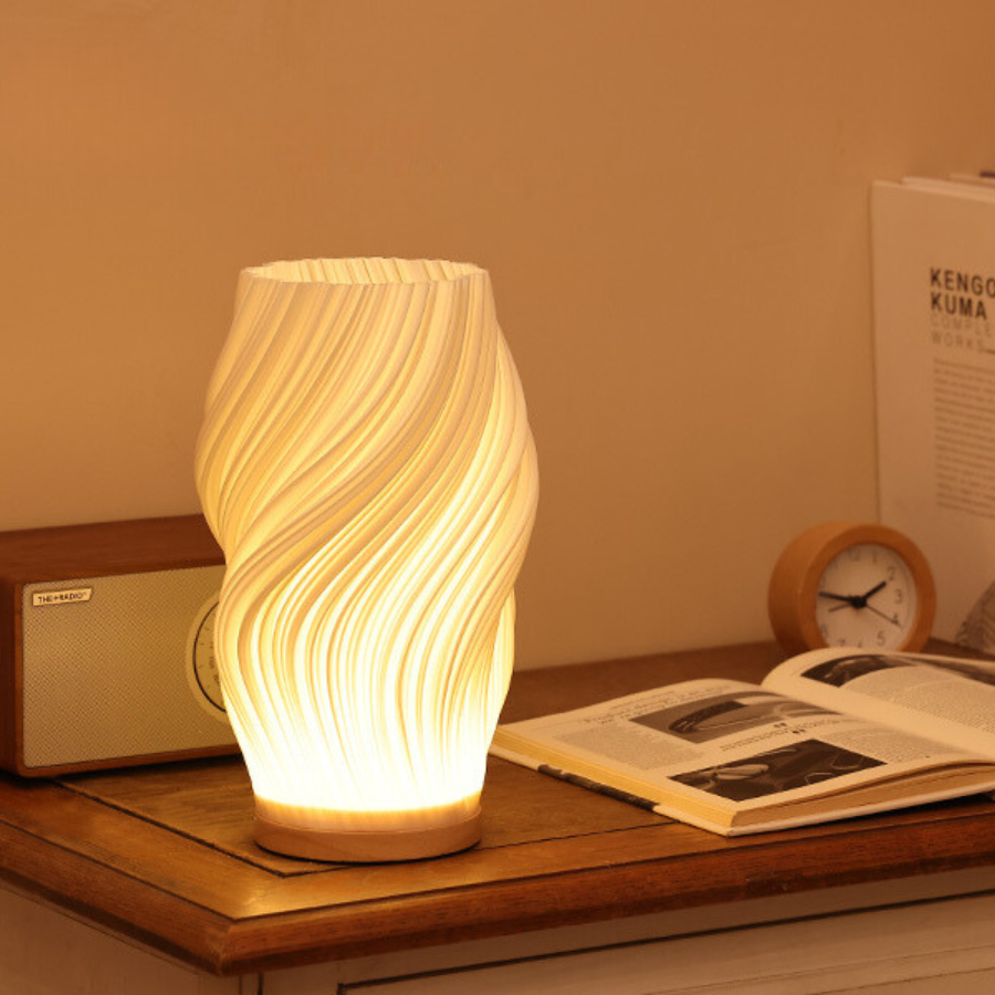 Pleated LED Table Lamp | Soft Sculptural Glow