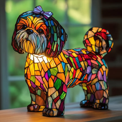 Art LED Night Lamp Dog Breeds Home Decoration