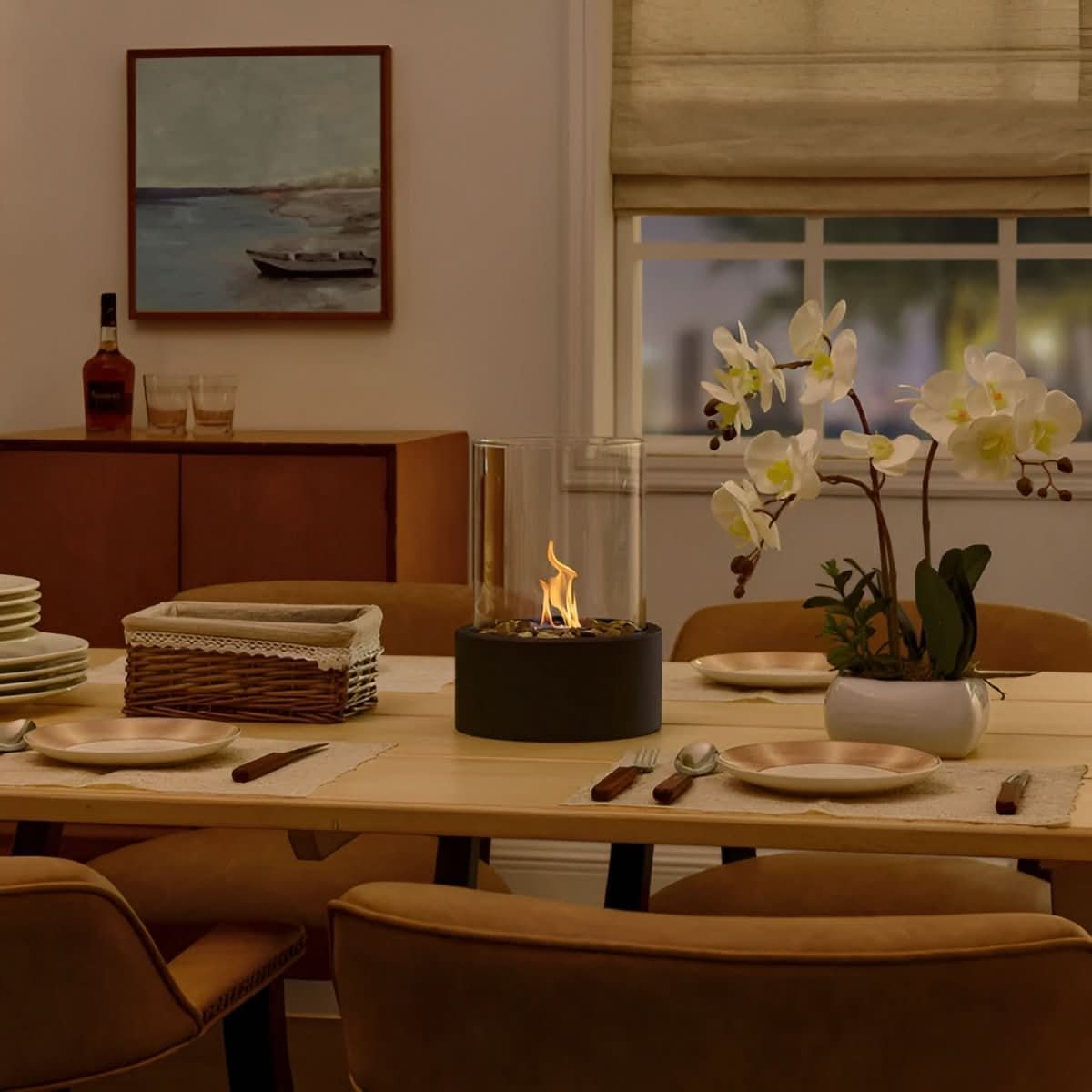 Tabletop Fireplace Bio Ethanol Smokeless Indoor Outdoor
