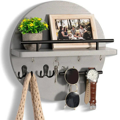 Wooden Key Holder Shelf | Entryway clutter control