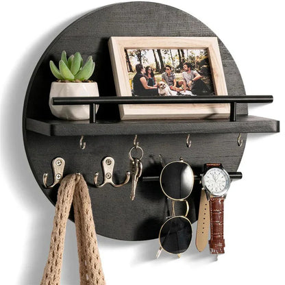 Wooden Key Holder Shelf | Entryway clutter control
