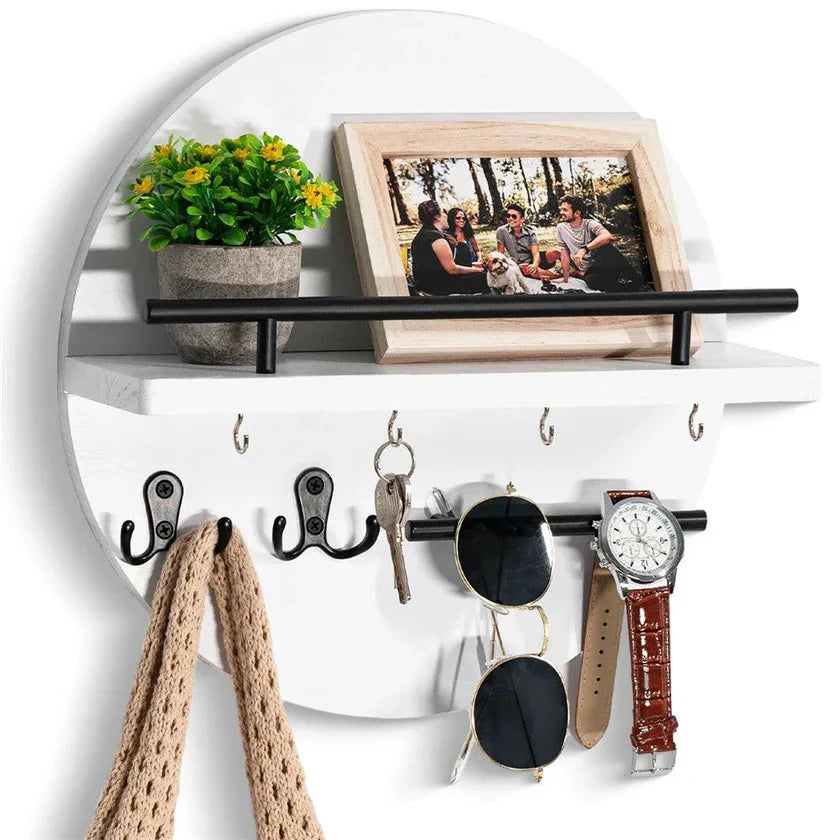 Wooden Key Holder Shelf | Entryway clutter control