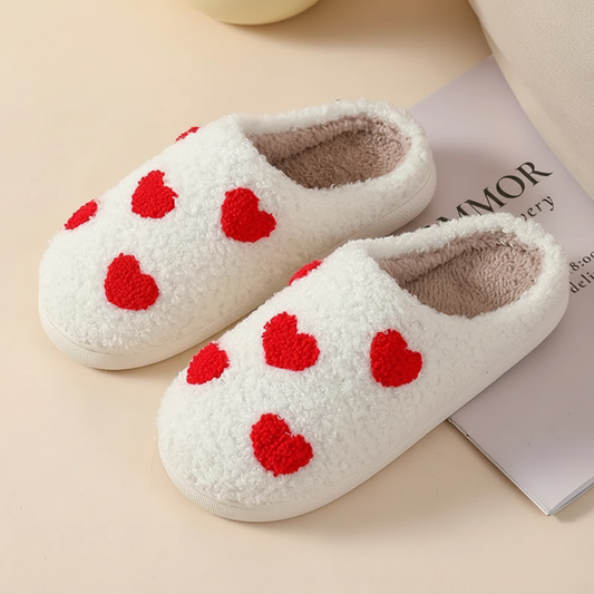 Cozy Heart Mushroom Slippers Sole Comfortable Footwear