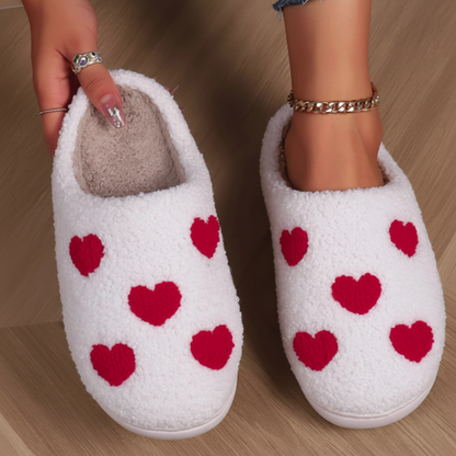 Cozy Heart Mushroom Slippers Sole Comfortable Footwear