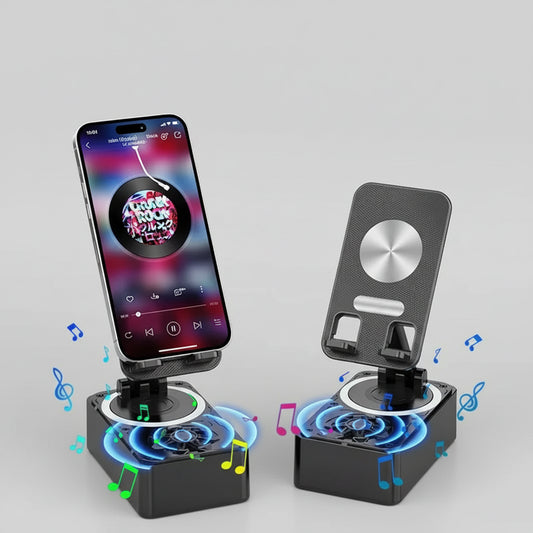 Bluetooth Speaker Adjustable Desktop Tablet Holder Stand