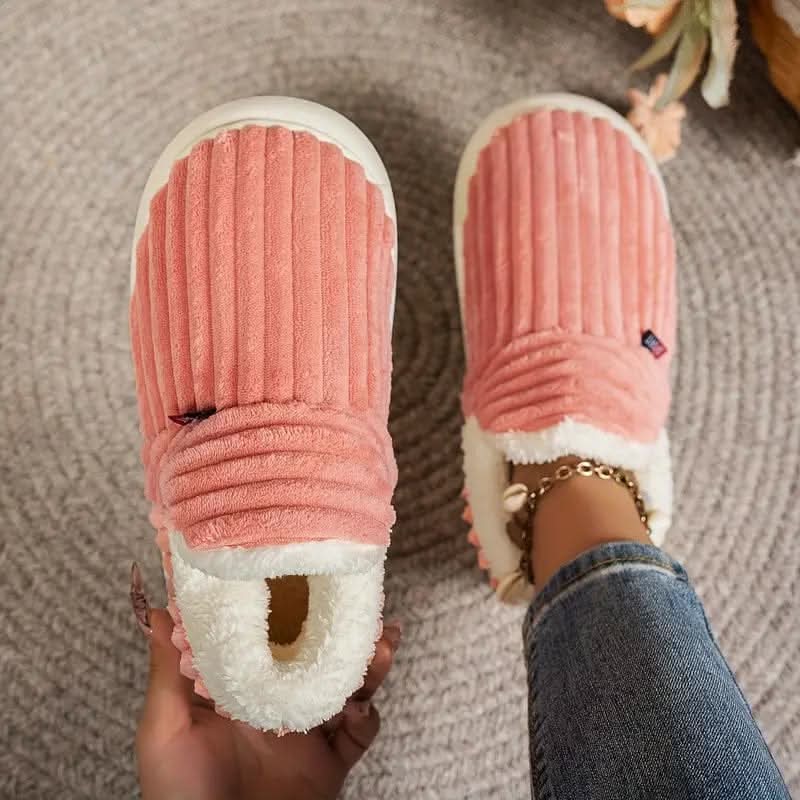 House Slippers Womens Mens Warm Fleece Indoor Winter Shoes