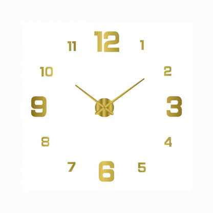 Silent Wall Clock | Gradient Gold Digital Design