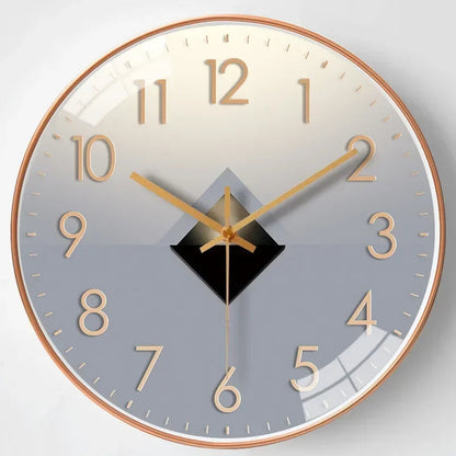 Silent Wall Clock | Gradient Gold Digital Design
