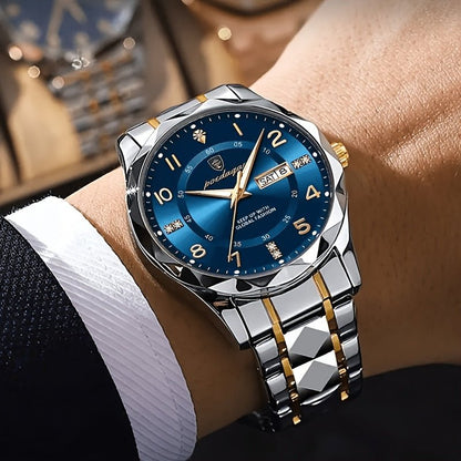 Men's Sports Watch | Blue Dial Stainless Steel Two-Tone