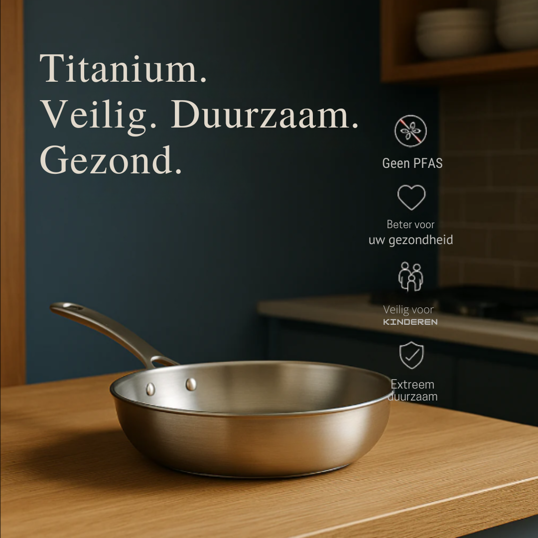 Titanium Frying Pan | Hammered Non-Stick PFAS-Free Induction
