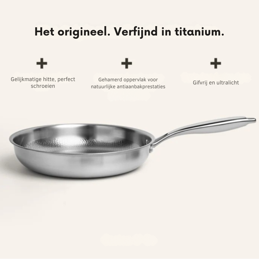 Titanium Frying Pan | Hammered Non-Stick PFAS-Free Induction